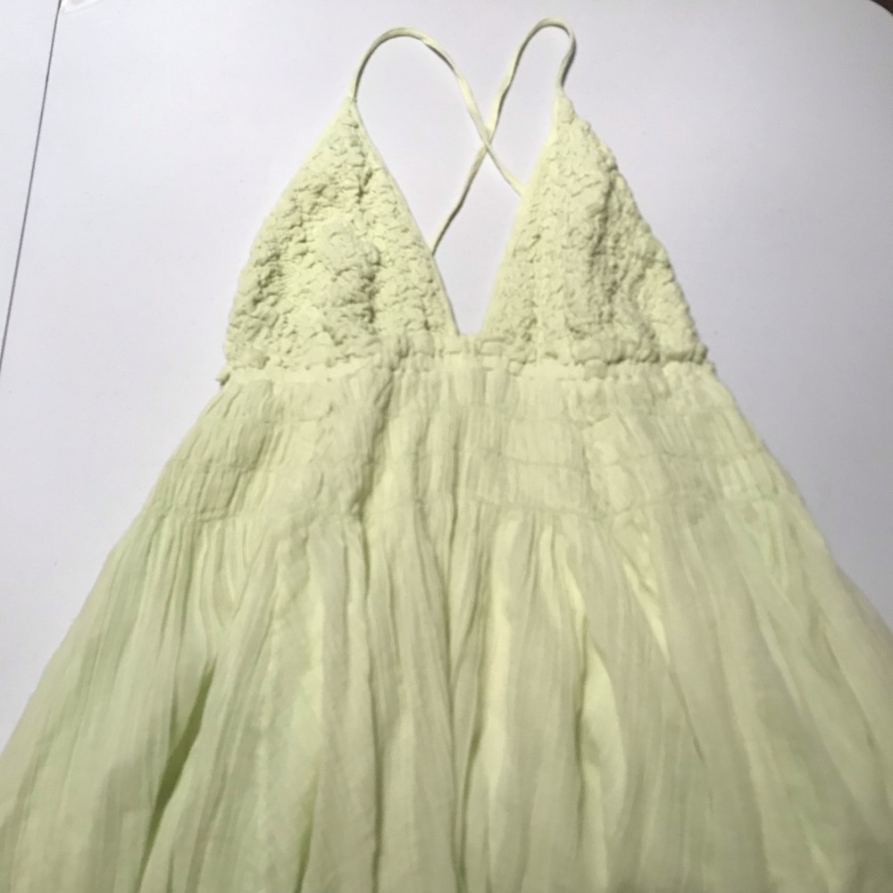 Free People Pale Green Strappy Mini Dress - Picture 6 of 13